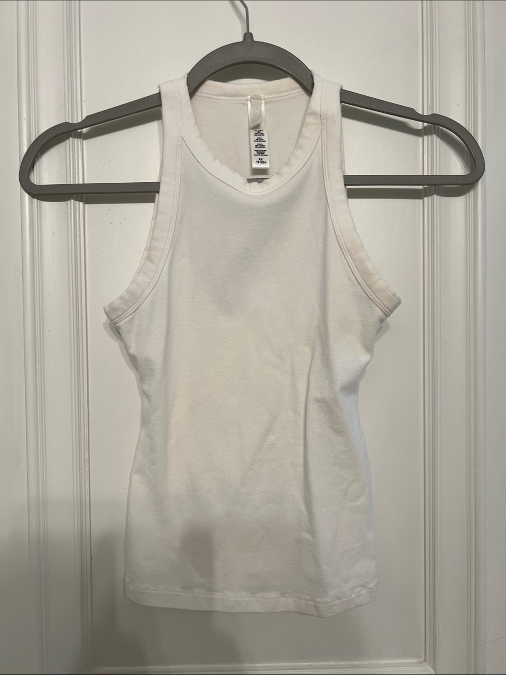Women's White Ribbed Tank Top - Sleeveless Scoop Neck SKIMS